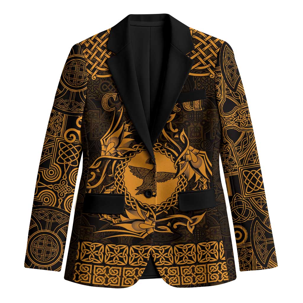 Personalized Pembrokeshire Sir Benfro Blazer Gold Puffin Celtic-inspired - Wonder Print Shop