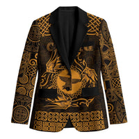 Personalized Pembrokeshire Sir Benfro Blazer Gold Puffin Celtic-inspired - Wonder Print Shop