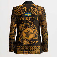 Personalized Pembrokeshire Sir Benfro Blazer Gold Puffin Celtic-inspired - Wonder Print Shop