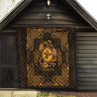 Personalized Pembrokeshire Sir Benfro Quilt Gold Puffin Celtic-inspired - Wonder Print Shop