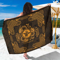 Personalized Pembrokeshire Sir Benfro Sarong Gold Puffin Celtic-inspired - Wonder Print Shop