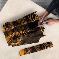Personalized Pembrokeshire Sir Benfro Umbrella Gold Puffin Celtic-inspired - Wonder Print Shop