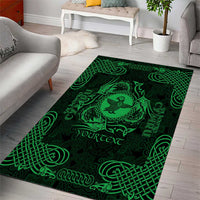 Personalized Pembrokeshire Sir Benfro Area Rug Green Puffin Celtic-inspired - Wonder Print Shop