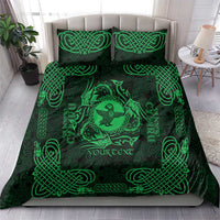 Personalized Pembrokeshire Sir Benfro Bedding Set Green Puffin Celtic-inspired - Wonder Print Shop