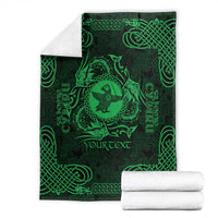 Personalized Pembrokeshire Sir Benfro Blanket Green Puffin Celtic-inspired - Wonder Print Shop