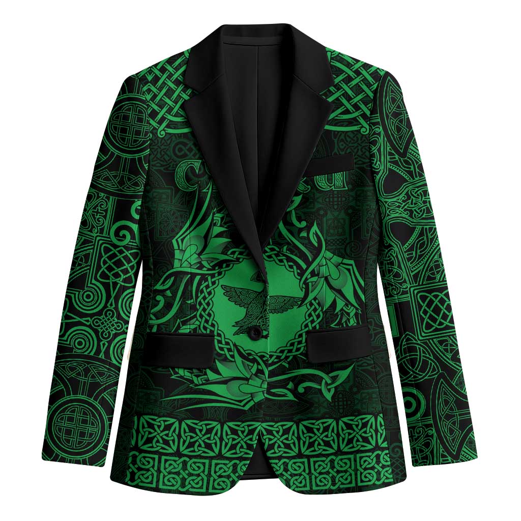 Personalized Pembrokeshire Sir Benfro Blazer Green Puffin Celtic-inspired - Wonder Print Shop