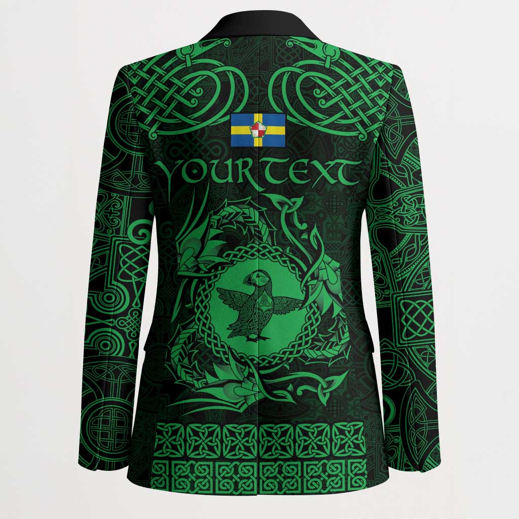 Personalized Pembrokeshire Sir Benfro Blazer Green Puffin Celtic-inspired - Wonder Print Shop