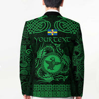 Personalized Pembrokeshire Sir Benfro Blazer Green Puffin Celtic-inspired - Wonder Print Shop