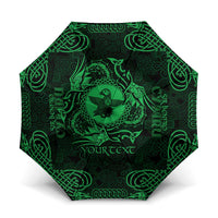 Personalized Pembrokeshire Sir Benfro Umbrella Green Puffin Celtic-inspired - Wonder Print Shop