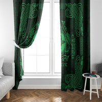 Personalized Pembrokeshire Sir Benfro Window Curtain Green Puffin Celtic-inspired - Wonder Print Shop