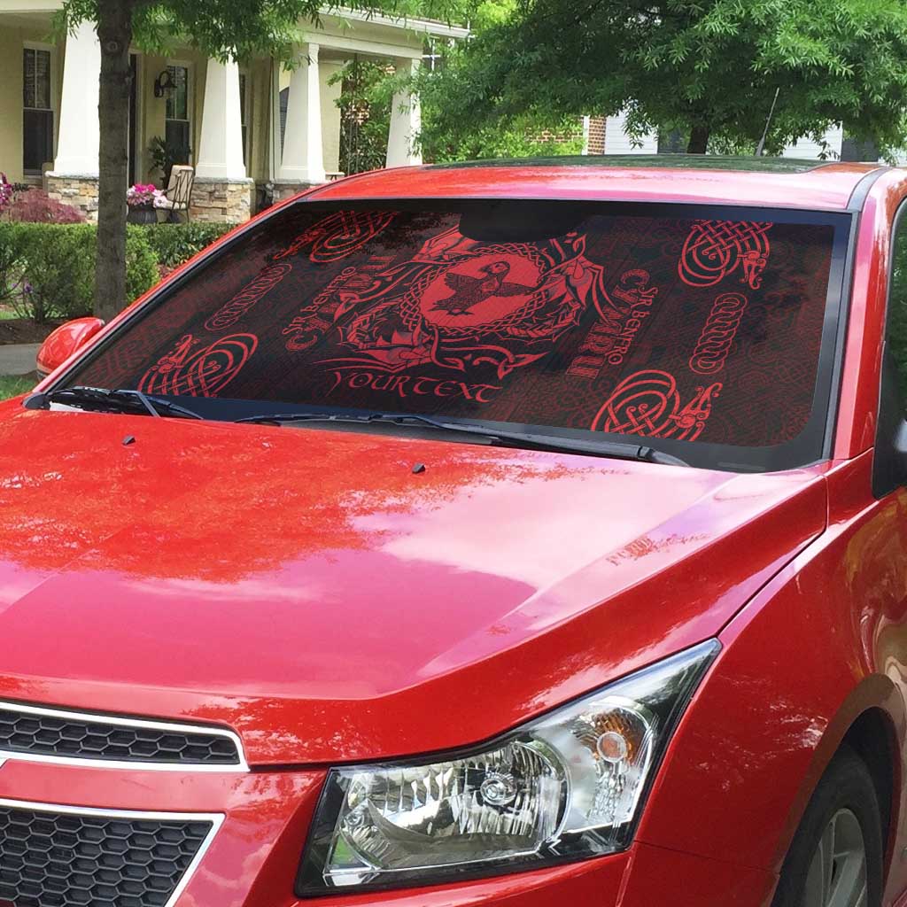 Personalized Pembrokeshire Sir Benfro Auto Sun Shade Red Puffin Celtic-inspired - Wonder Print Shop