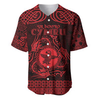 Personalized Pembrokeshire Sir Benfro Baseball Jersey Red Puffin Celtic-inspired - Wonder Print Shop
