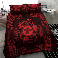 Personalized Pembrokeshire Sir Benfro Bedding Set Red Puffin Celtic-inspired - Wonder Print Shop