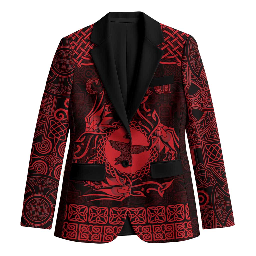 Personalized Pembrokeshire Sir Benfro Blazer Red Puffin Celtic-inspired - Wonder Print Shop