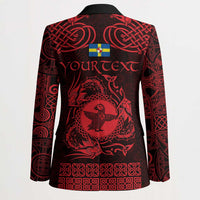 Personalized Pembrokeshire Sir Benfro Blazer Red Puffin Celtic-inspired - Wonder Print Shop