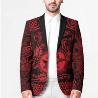 Personalized Pembrokeshire Sir Benfro Blazer Red Puffin Celtic-inspired - Wonder Print Shop