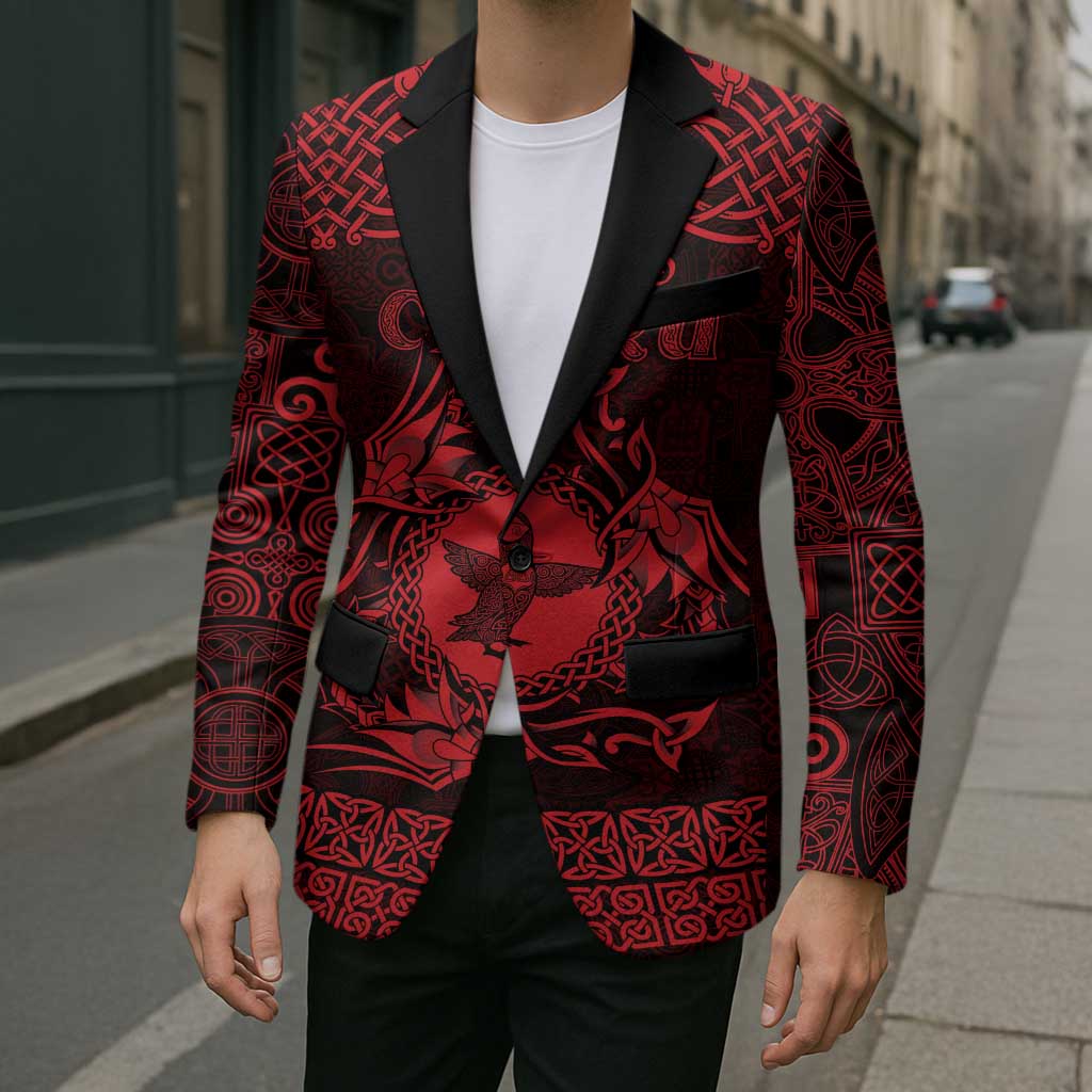 Personalized Pembrokeshire Sir Benfro Blazer Red Puffin Celtic-inspired - Wonder Print Shop