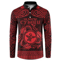Personalized Pembrokeshire Sir Benfro Button Sweatshirt Red Puffin Celtic-inspired - Wonder Print Shop