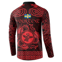 Personalized Pembrokeshire Sir Benfro Button Sweatshirt Red Puffin Celtic-inspired - Wonder Print Shop