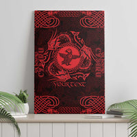 Personalized Pembrokeshire Sir Benfro Canvas Wall Art Red Puffin Celtic-inspired - Wonder Print Shop