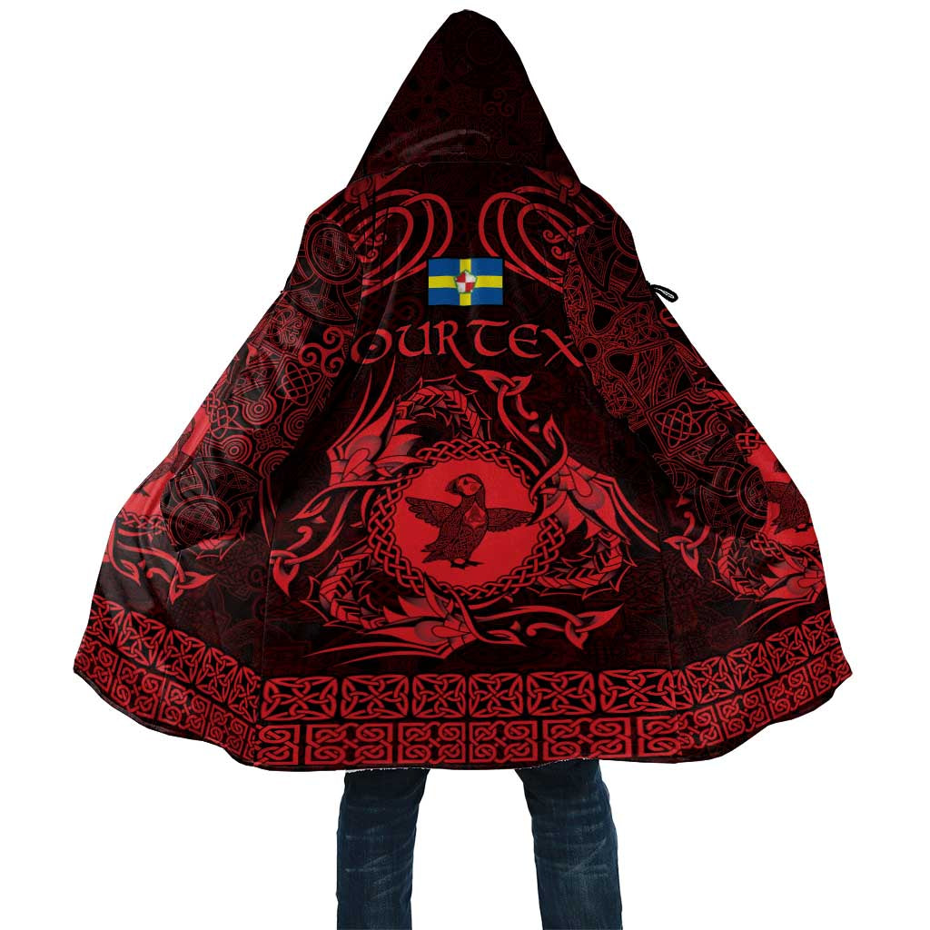 Personalized Pembrokeshire Sir Benfro Cloak Red Puffin Celtic-inspired - Wonder Print Shop