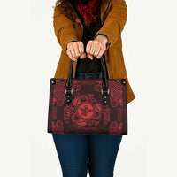 Personalized Pembrokeshire Sir Benfro Leather Bag Red Puffin Celtic-inspired - Wonder Print Shop