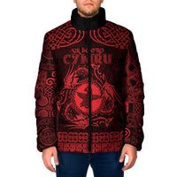 Personalized Pembrokeshire Sir Benfro Padded Jacket Red Puffin Celtic-inspired - Wonder Print Shop
