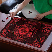 Personalized Pembrokeshire Sir Benfro Puzzle Red Puffin Celtic-inspired - Wonder Print Shop