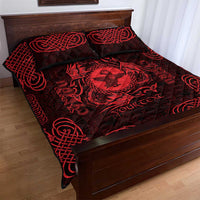 Personalized Pembrokeshire Sir Benfro Quilt Bed Set Red Puffin Celtic-inspired - Wonder Print Shop