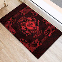 Personalized Pembrokeshire Sir Benfro Rubber Doormat Red Puffin Celtic-inspired - Wonder Print Shop