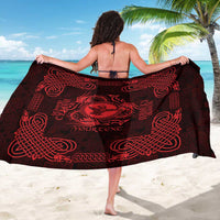 Personalized Pembrokeshire Sir Benfro Sarong Red Puffin Celtic-inspired - Wonder Print Shop