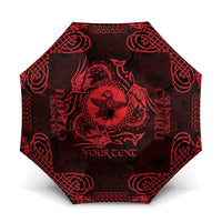 Personalized Pembrokeshire Sir Benfro Umbrella Red Puffin Celtic-inspired - Wonder Print Shop