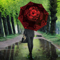 Personalized Pembrokeshire Sir Benfro Umbrella Red Puffin Celtic-inspired - Wonder Print Shop