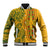 Africa Dashiki Baseball Jacket African Tribal Art Mixed Polynesian Tattoo Gold Color Unique LT9 - Wonder Print Shop