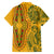 Africa Dashiki Hawaiian Shirt African Tribal Art Mixed Polynesian Tattoo Gold Color Unique - Wonder Print Shop