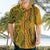 Africa Dashiki Hawaiian Shirt African Tribal Art Mixed Polynesian Tattoo Gold Color Unique - Wonder Print Shop