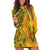 Africa Dashiki Hoodie Dress African Tribal Art Mixed Polynesian Tattoo Gold Color Unique - Wonder Print Shop