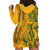 Africa Dashiki Hoodie Dress African Tribal Art Mixed Polynesian Tattoo Gold Color Unique - Wonder Print Shop