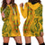 Africa Dashiki Hoodie Dress African Tribal Art Mixed Polynesian Tattoo Gold Color Unique - Wonder Print Shop