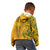 Africa Dashiki Kid Hoodie African Tribal Art Mixed Polynesian Tattoo Gold Color Unique - Wonder Print Shop