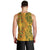 Africa Dashiki Men Tank Top African Tribal Art Mixed Polynesian Tattoo Gold Color Unique - Wonder Print Shop