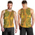 Africa Dashiki Men Tank Top African Tribal Art Mixed Polynesian Tattoo Gold Color Unique - Wonder Print Shop