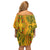 Africa Dashiki Off Shoulder Short Dress African Tribal Art Mixed Polynesian Tattoo Gold Color Unique - Wonder Print Shop