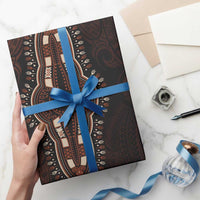 Dashiki and Polynesian Pattern Wrapping Paper Africa Pacific Culture Red Version - Wonder Print Shop