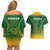 South Africa Cricket Couples Matching Off Shoulder Short Dress and Hawaiian Shirt Go Proteas World Cup Version 2023 Sproty LT9 - Wonder Print Shop