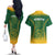 South Africa Cricket Couples Matching Off The Shoulder Long Sleeve Dress and Hawaiian Shirt Go Proteas World Cup Version 2023 Sproty LT9 - Wonder Print Shop