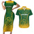 South Africa Cricket Couples Matching Short Sleeve Bodycon Dress and Hawaiian Shirt Go Proteas World Cup Version 2023 Sproty LT9 - Wonder Print Shop