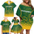 South Africa Cricket Family Matching Off Shoulder Short Dress and Hawaiian Shirt Go Proteas World Cup Version 2023 Sproty LT9 - Wonder Print Shop