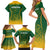 South Africa Cricket Family Matching Short Sleeve Bodycon Dress and Hawaiian Shirt Go Proteas World Cup Version 2023 Sproty - Wonder Print Shop