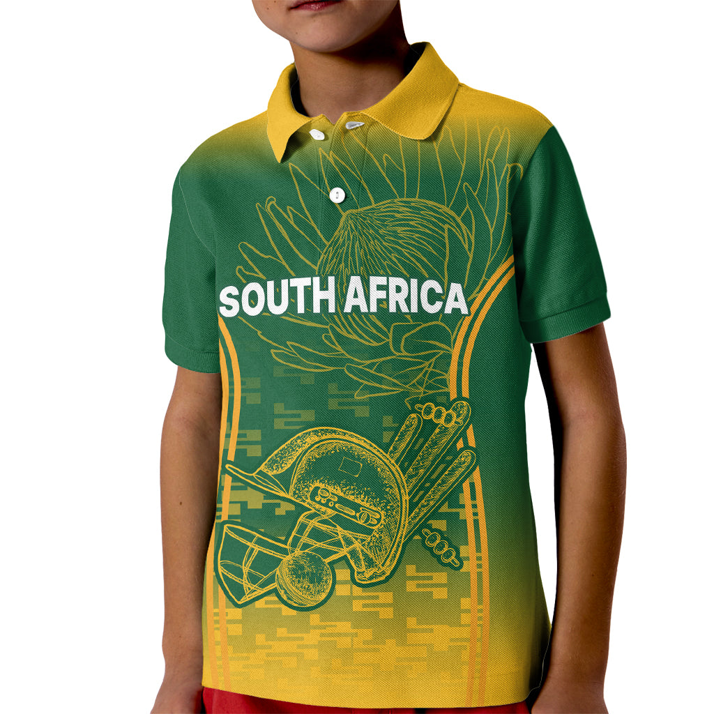 South Africa Cricket Kid Polo Shirt Go Proteas World Cup Version 2023 Sproty - Wonder Print Shop